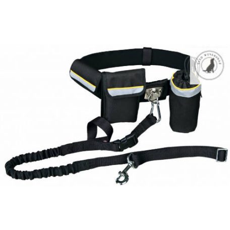 Trixie Waist Belt with Leash - Derékra csatolható futópóráz (60-120cm/40mm)póráz:1-1.35cm/25mm