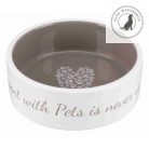 Trixie Pet's Home Ceramic Bowl - kerámia tál (mintás, fehér/tópszín) kutyák részére 3 féle méterben