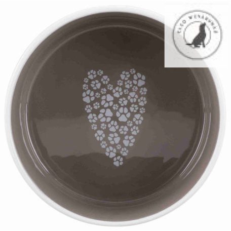 Trixie Pet's Home Ceramic Bowl - kerámia tál (mintás, fehér/tópszín) kutyák részére 3 féle méterben