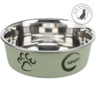 Trixie Stainless Steel Bowl - fémtál műanyag borítással (mintás, többféle színben és méretben) kutyák részére 