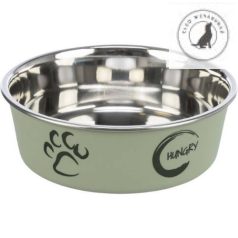   Trixie Stainless Steel Bowl - fémtál műanyag borítással (mintás, többféle színben és méretben) kutyák részére 
