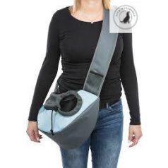   Trixie Sling Front Carrier - féloldalas szállítótáska (világosszürke/sötét szürke) kutyák részére (50x25x18cm)