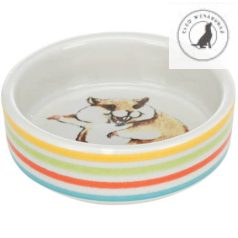   Trixie Ceramic Bowl - kerámia tál (színes,mintás) rágcsálók részére (80ml /Ø8cm)