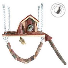   Trixie Janne Playground - Fából készült játszótér egerek és hörcsögök részére (26x22cm)