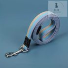 Csíkos kutyapóráz erős, forgatható karabínerrel (1,5 m)