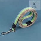 Csíkos kutyapóráz erős, forgatható karabínerrel (1,5 m)