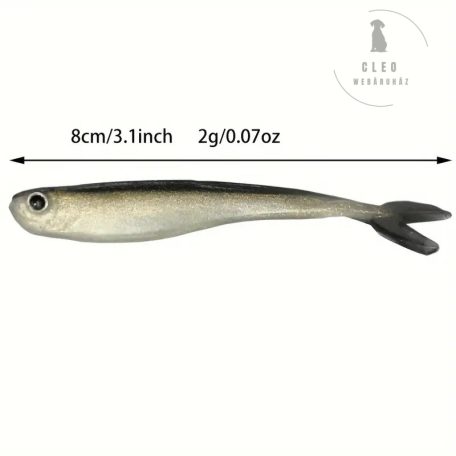 Prémium szilikon csali (8 cm) 5 db / csomag