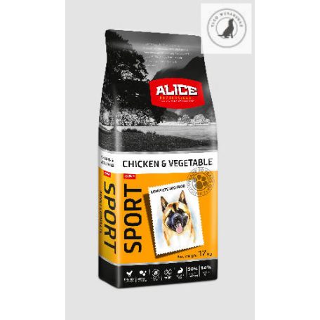 Alice Professional Sport Chicken,vegetables Adult (csirke,rizs) száraztáp - Felnőtt kutyák részére (17kg)