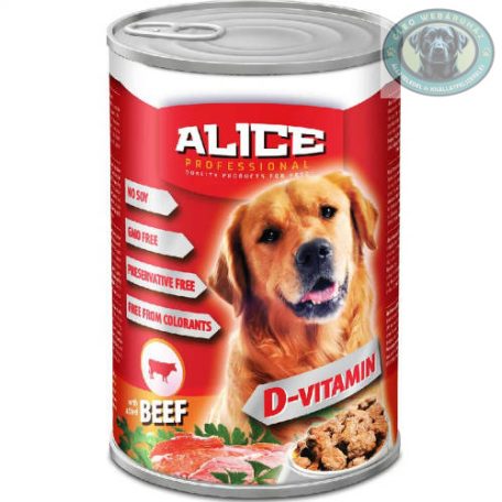 Alice Professional Dog konzerv (marha, 1240g)