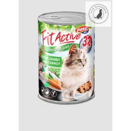 Fitactive konzerv Adult konzerv - Felnőtt macskák részére (24 x 415g) 2 féle ízben