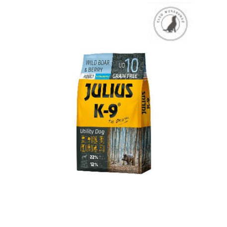 JULIUS K-9 UD10 Adult Utility Dog Hypoallergenic Wild boar&Berry (vaddisznó&bogyós gyümölcsök) 10kg - Gabonamentes száraztáp, felnőtt kutyák részére
