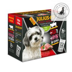   JULIUS-K9 Adult Menu Beef & Lamb (marha,bárány) - Nedves eledel válogatás kutyák részére 6 x (12x100g)