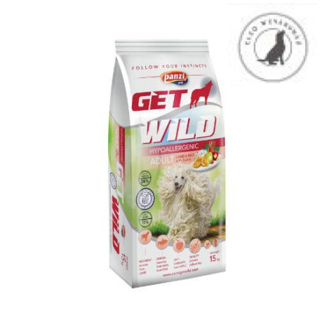 Panzi GetWild Adult Hypoallergenic Lamb&Rice száraztáp - Bárány-Rizs (Hipoallergén, 15kg)