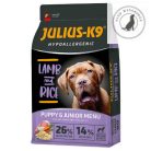 JULIUS-K9 3kg Puppy&Junior Hypoallergenic száraztáp kölyök kutyák számára (bárány,rizs)