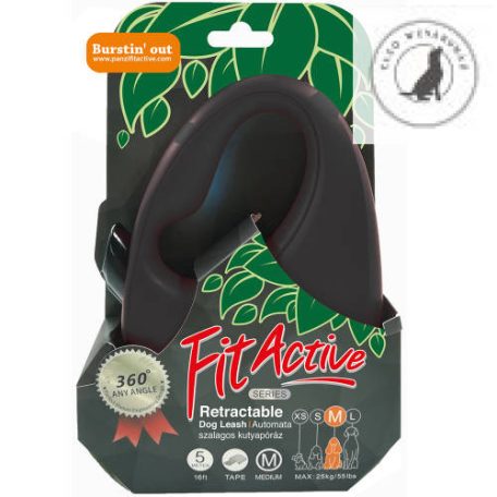FitActive Retractable Dog Leash - automata szalagos póráz kutyák részére (S) 5 méter 3 féle színben