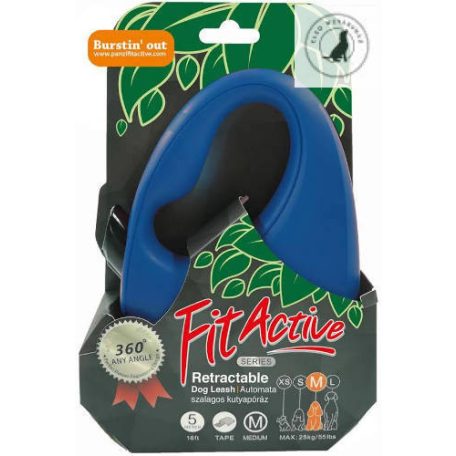 FitActive Retractable Dog Leash - automata szalagos póráz kutyák részére (S) 5 méter 3 féle színben