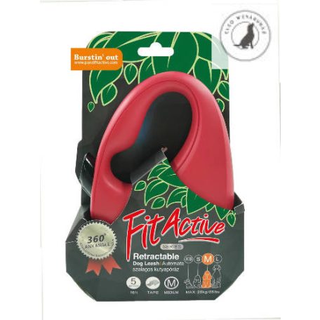 FitActive Retractable Dog Leash - automata szalagos póráz  kutyák részére (XS) 3 méter 3 féle színben
