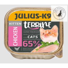   Julius-K9 Cat Terrine Kitten Chicken - nedveseledel (csirke) kölyök macskák részére (16 x 100g)