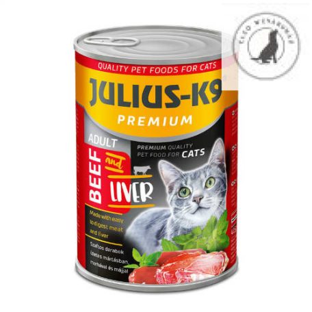 JULIUS - K9 macska - nedveseledel felnőtt macskák részére (415g) 3 féle ízben