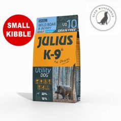    JULIUS K-9 UD10S Adult Utility Dog Hypoallergenic Wild boar&Berry (vaddisznó&bogyós gyümölcsök) 10kg - Gabonamentes száraztáp, felnőtt kutyák részére (SMALL)