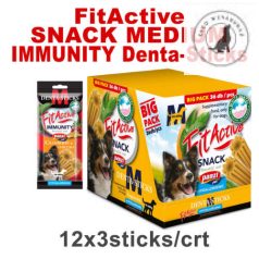   FitActive SNACK Denta-Sticks Hypoallergenic Digestion  - (vörösáfonya-kurkuma) kutyák részére 