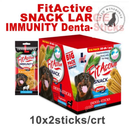 FitActive SNACK Denta-Sticks Hypoallergenic Digestion  - (vörösáfonya-kurkuma) kutyák részére 