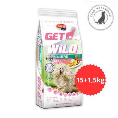 Panzi GetWild Adult Sensitive Lamb&Rice with Apple száraztáp (15 + 1,5 kg)