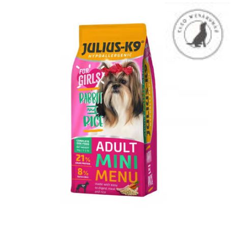 Julius K-9 MINI FOR GIRLS 1kg ADULT HYPOALLERGENIC Rabbit&Rice