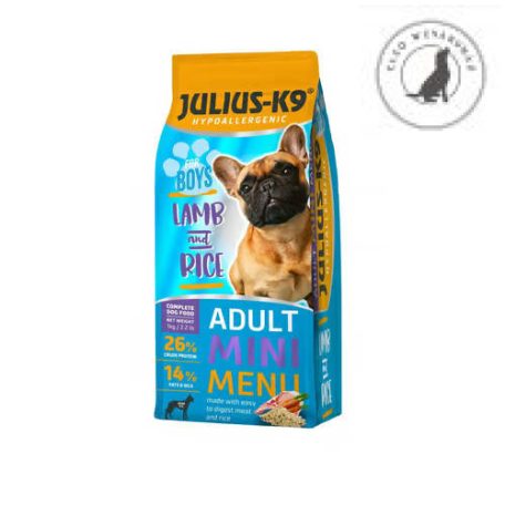 Julius K-9 MINI FOR BOYS 1kg ADULT HYPOALLERGENIC Lamb&Rice