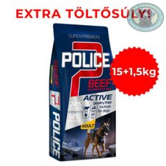   POLICE ADULT Hypoallergenic Beef with Carrots&Rice (marha, sárgarépa, rizs) - TÚLTÖLTÖTT KISZERELÉS! (15 + 1,5 kg)