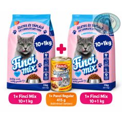   Finci-Mix Adult (baromfi,hal,marha) - Száraztáp felnőtt macskák részére 2 x (10+1kg) + ajándék